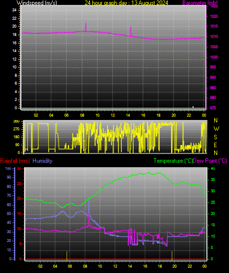 24 Hour Graph for Day 13